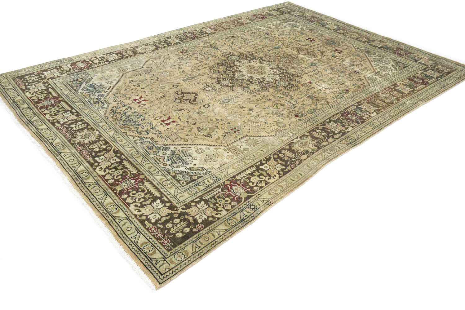 8'2x10'11 Hand Knotted Floral Traditional Wool Oriental Rug - Image 5
