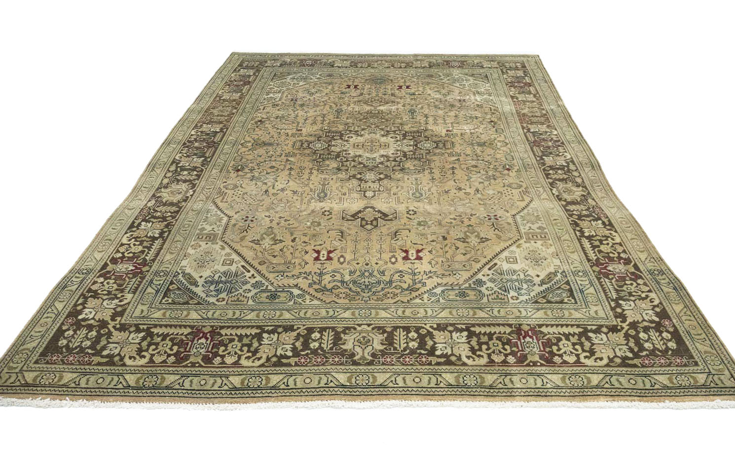 8'2x10'11 Hand Knotted Floral Traditional Wool Oriental Rug - Image 4