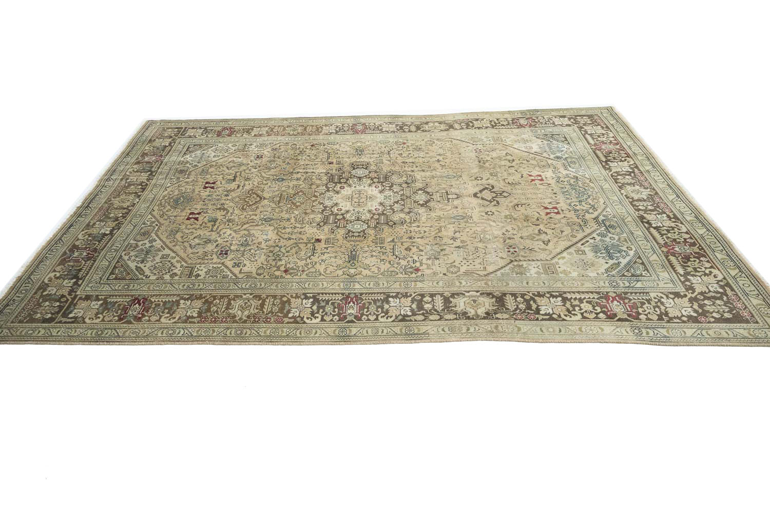 8'2x10'11 Hand Knotted Floral Traditional Wool Oriental Rug - Image 7