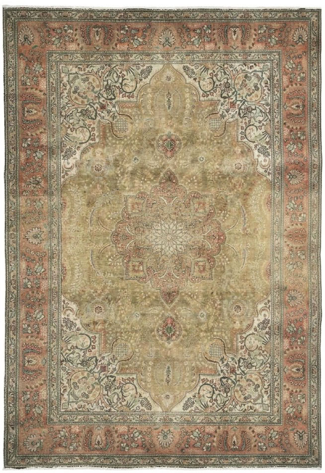 8'0x11'2 Hand Knotted Floral Traditional Wool Oriental Rug - Image 1