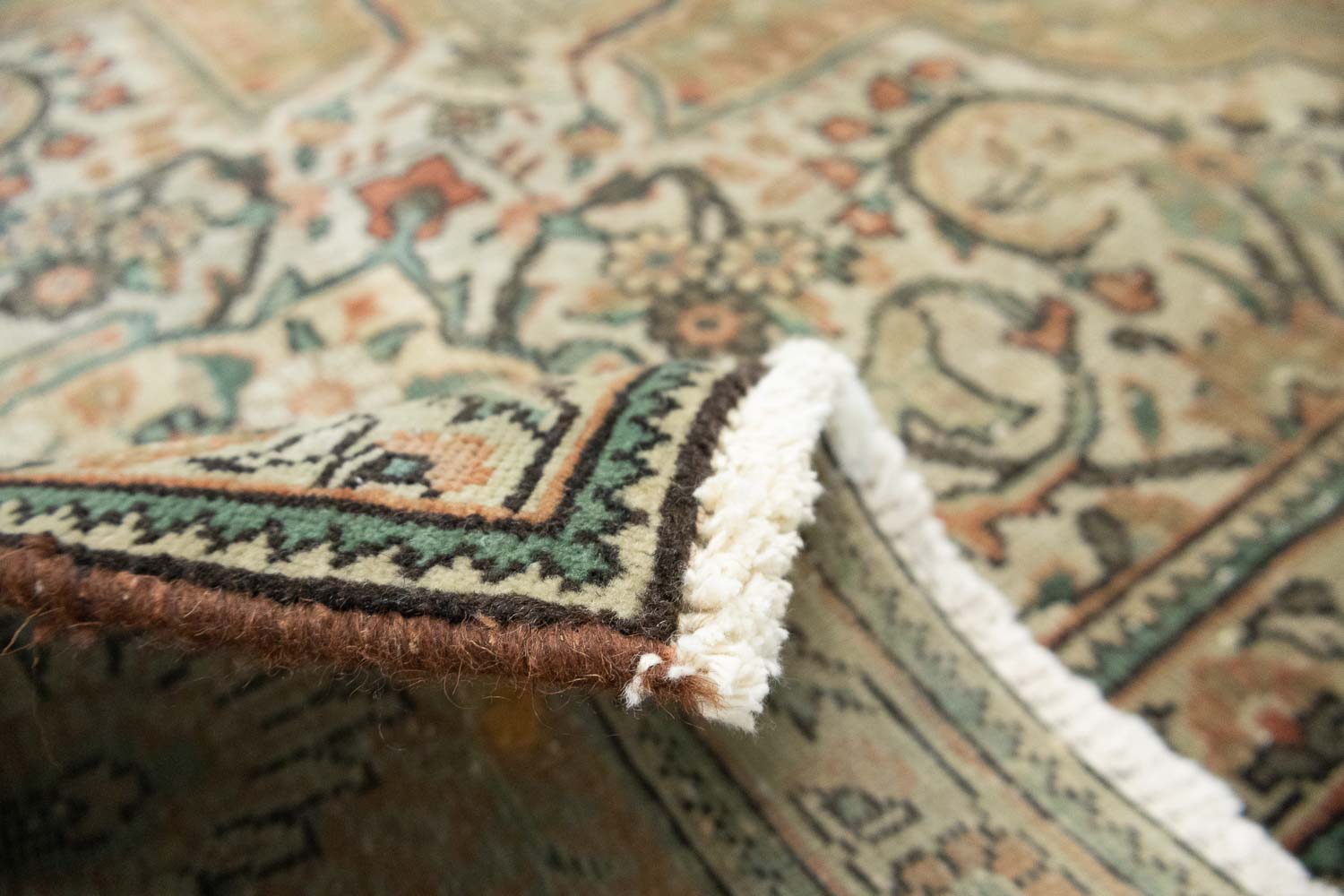 8'0x11'2 Hand Knotted Floral Traditional Wool Oriental Rug - Image 15