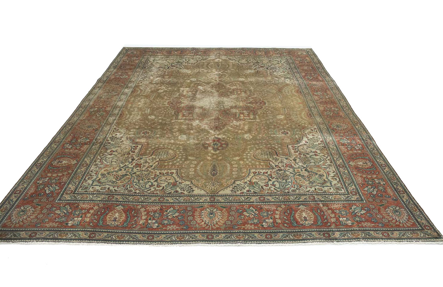 8'0x11'2 Hand Knotted Floral Traditional Wool Oriental Rug - Image 5