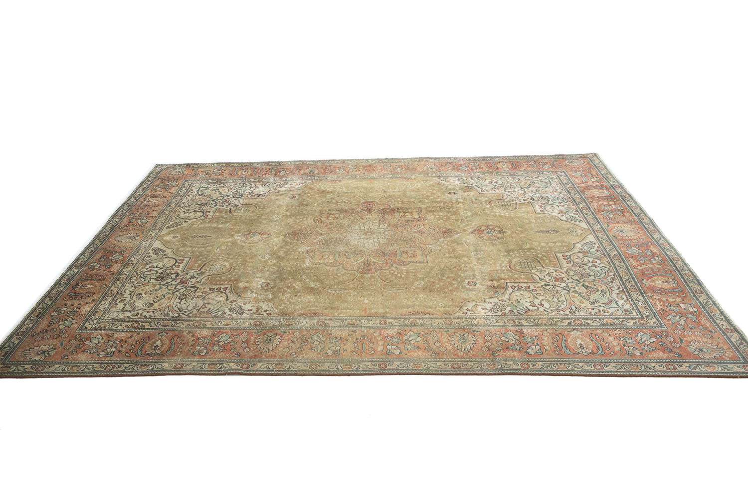 8'0x11'2 Hand Knotted Floral Traditional Wool Oriental Rug - Image 7