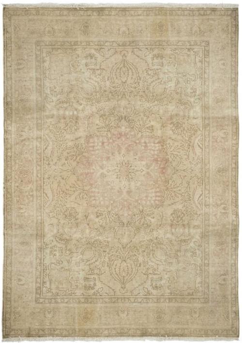 8'0x10'10 Hand Knotted Floral Traditional Wool Oriental Rug