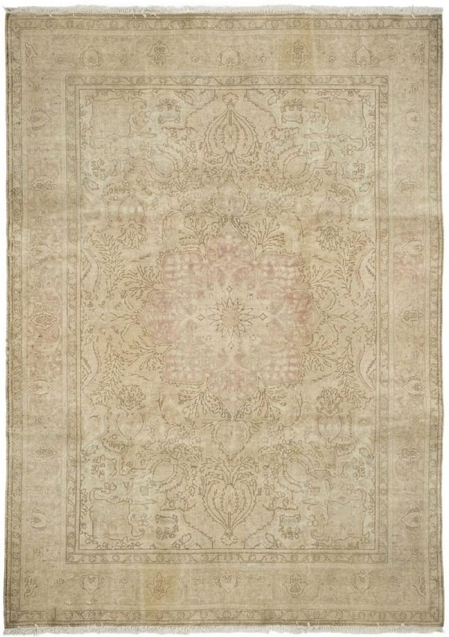 8'0x10'10 Hand Knotted Floral Traditional Wool Oriental Rug - Image 1