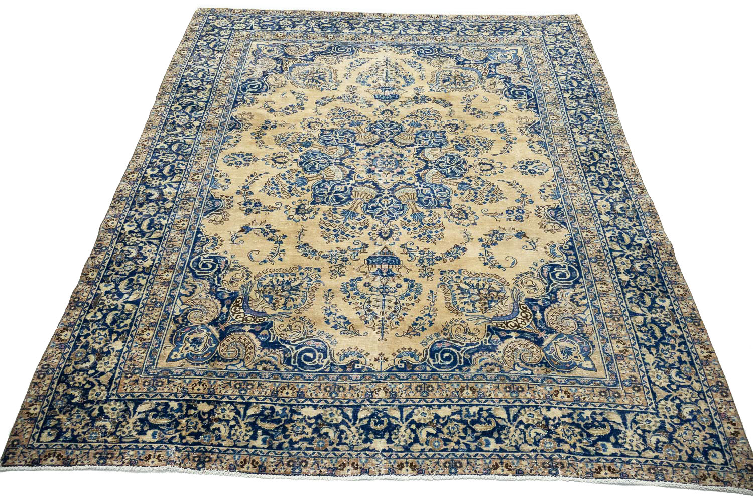 9'3x11'7 Hand Knotted Floral Traditional Wool Oriental Rug - Image 3