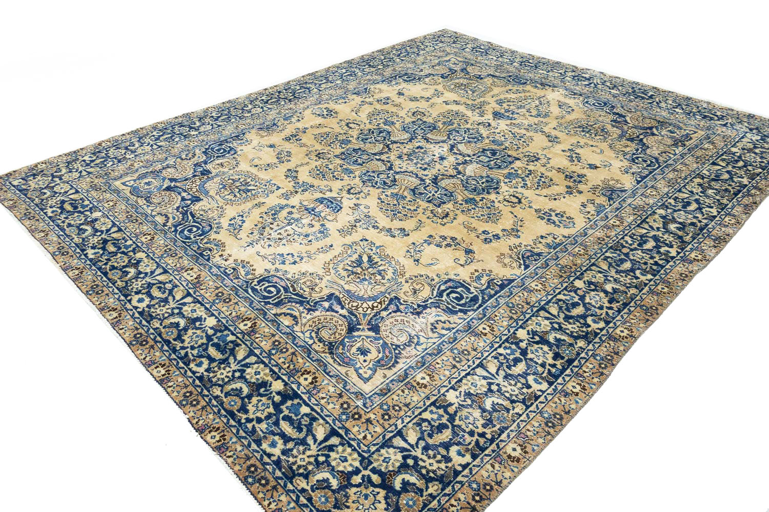 9'3x11'7 Hand Knotted Floral Traditional Wool Oriental Rug - Image 6