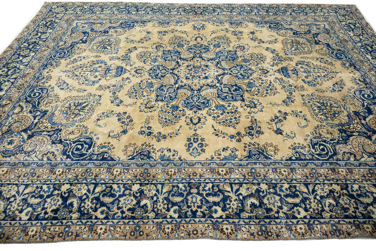 9'3x11'7 Hand Knotted Floral Traditional Wool Oriental Rug - Image 4