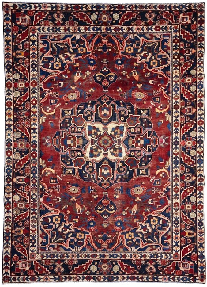 6'8x10'6 Hand Knotted Floral Traditional Wool Oriental Rug