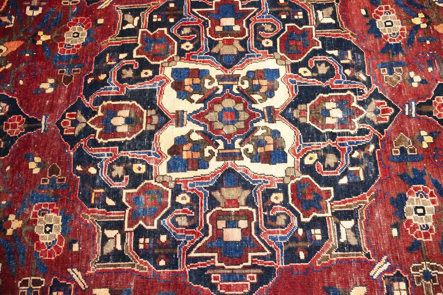 6'8x10'6 Hand Knotted Floral Traditional Wool Oriental Rug - Image 6