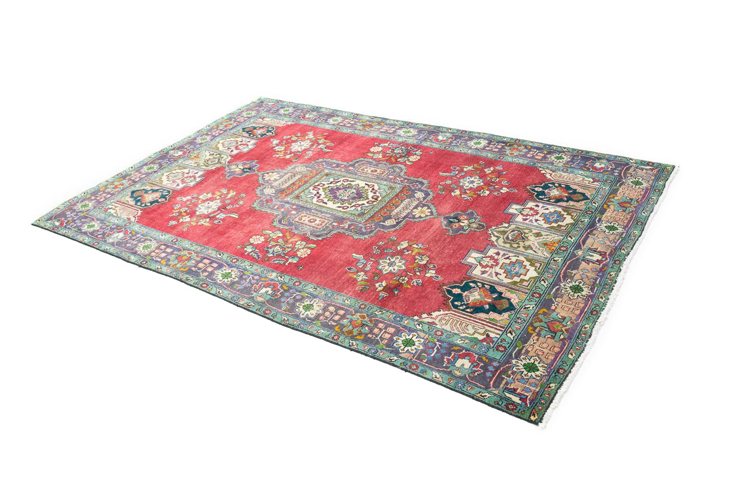 6'7x9'10 Hand Knotted Floral Traditional Wool Oriental Rug - Image 5