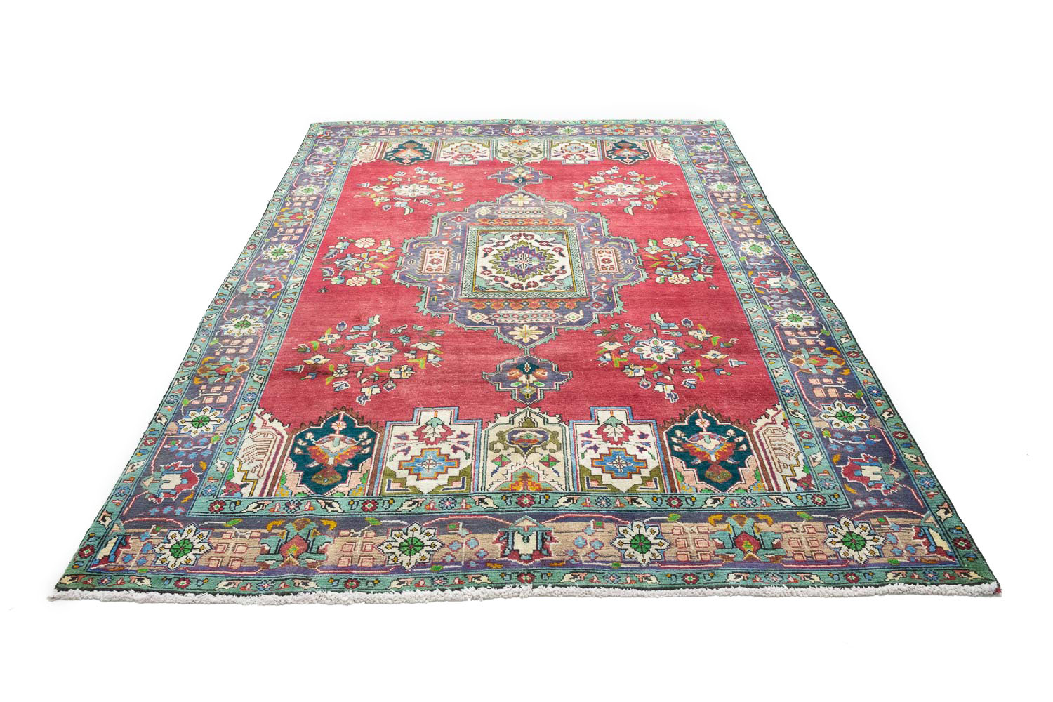 6'7x9'10 Hand Knotted Floral Traditional Wool Oriental Rug - Image 6