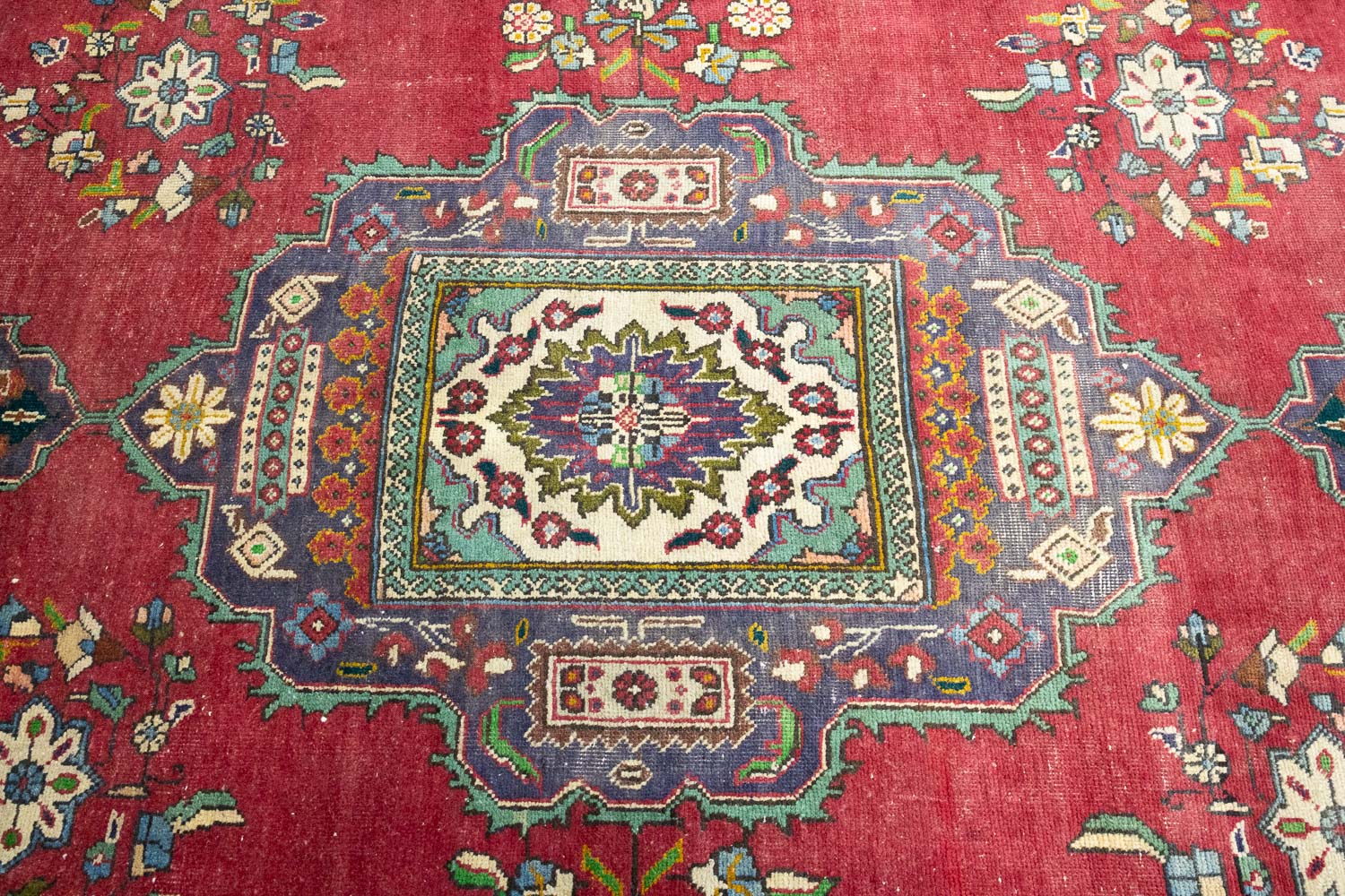 6'7x9'10 Hand Knotted Floral Traditional Wool Oriental Rug - Image 8