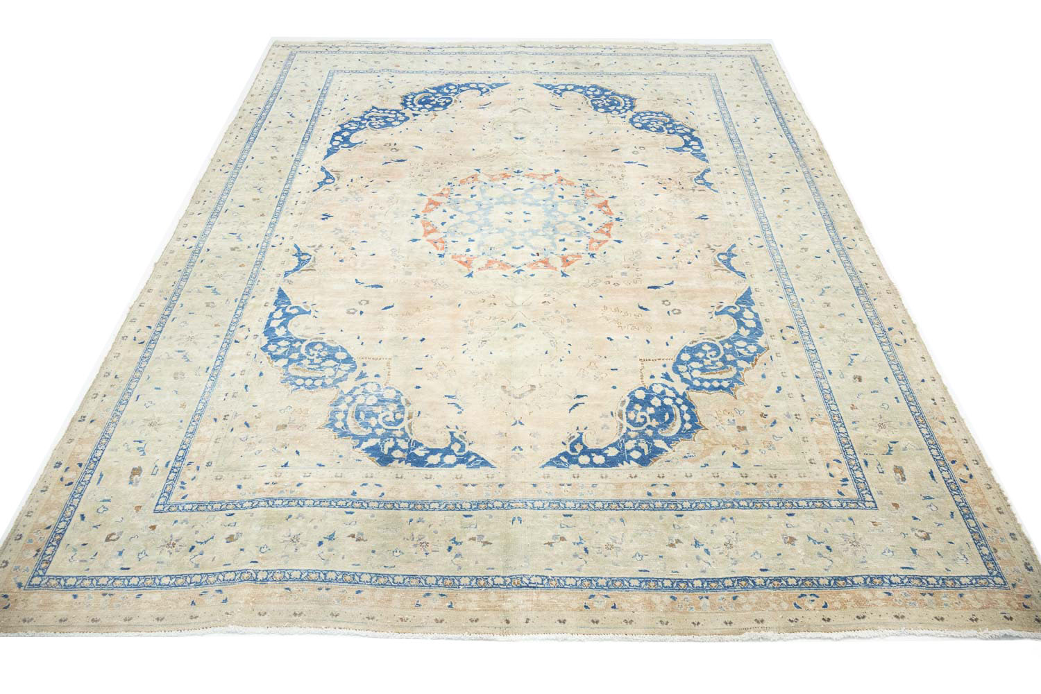 9'6x12'8 Hand Knotted Floral Traditional Wool Oriental Rug - Image 3