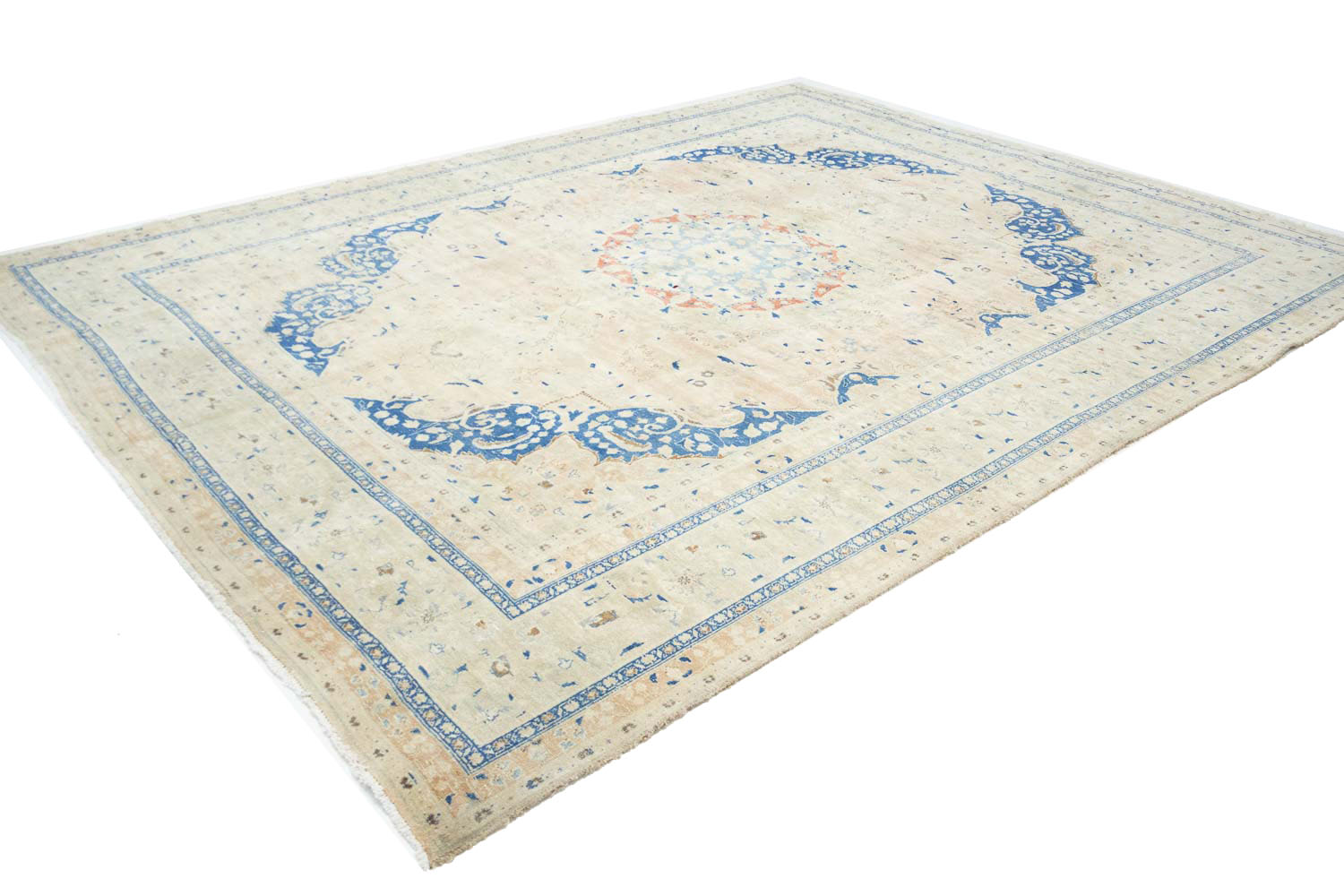 9'6x12'8 Hand Knotted Floral Traditional Wool Oriental Rug - Image 4
