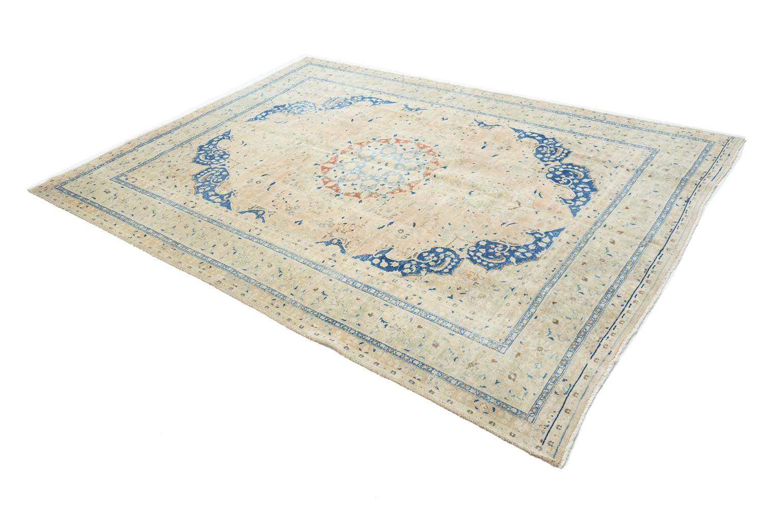 9'6x12'8 Hand Knotted Floral Traditional Wool Oriental Rug - Image 5