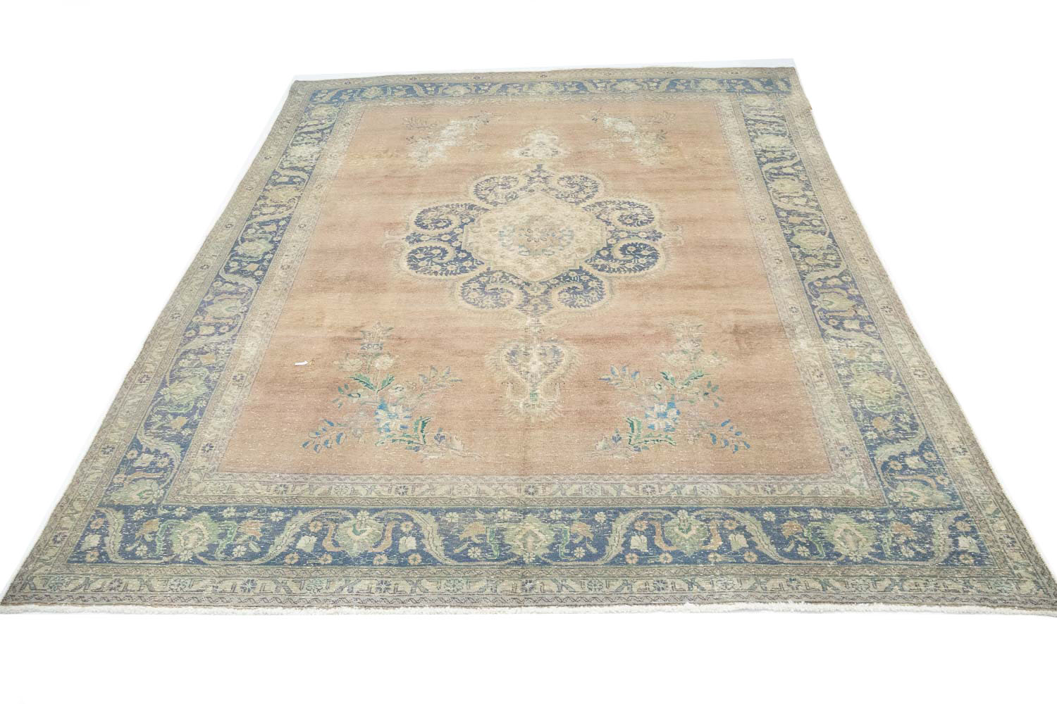 9'10x12'10 Hand Knotted Floral Traditional Wool Oriental Rug - Image 3