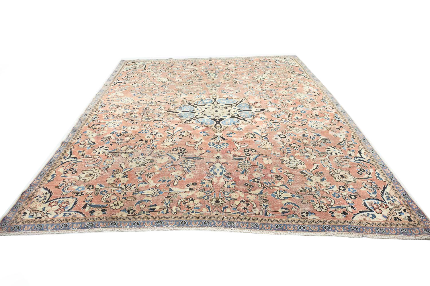 7'11x11'5 Hand Knotted Floral Traditional Wool Oriental Rug - Image 3
