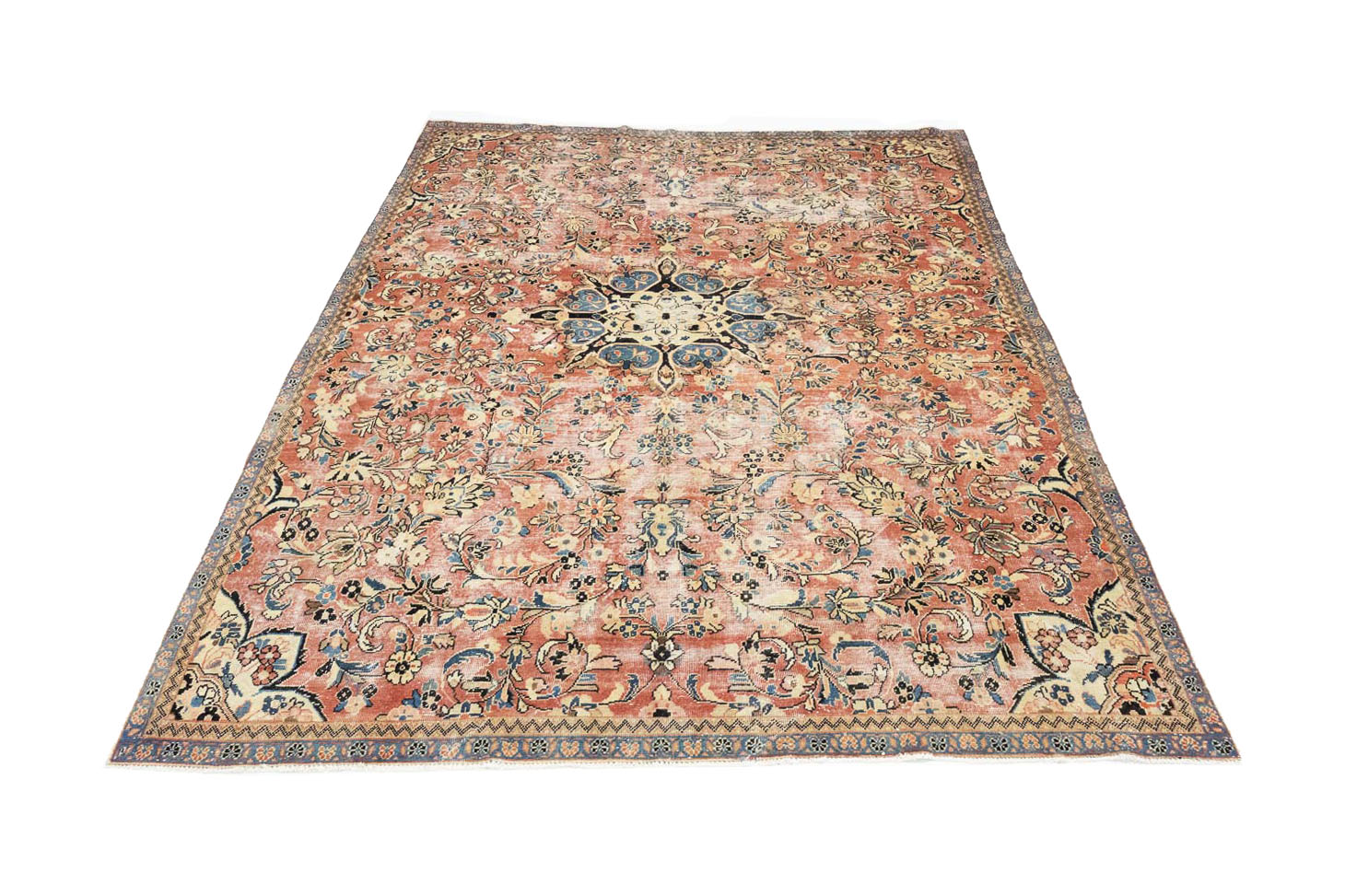 7'11x11'5 Hand Knotted Floral Traditional Wool Oriental Rug - Image 4