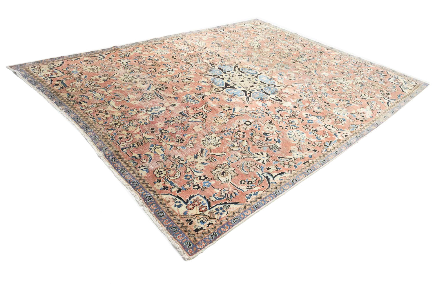 7'11x11'5 Hand Knotted Floral Traditional Wool Oriental Rug - Image 6