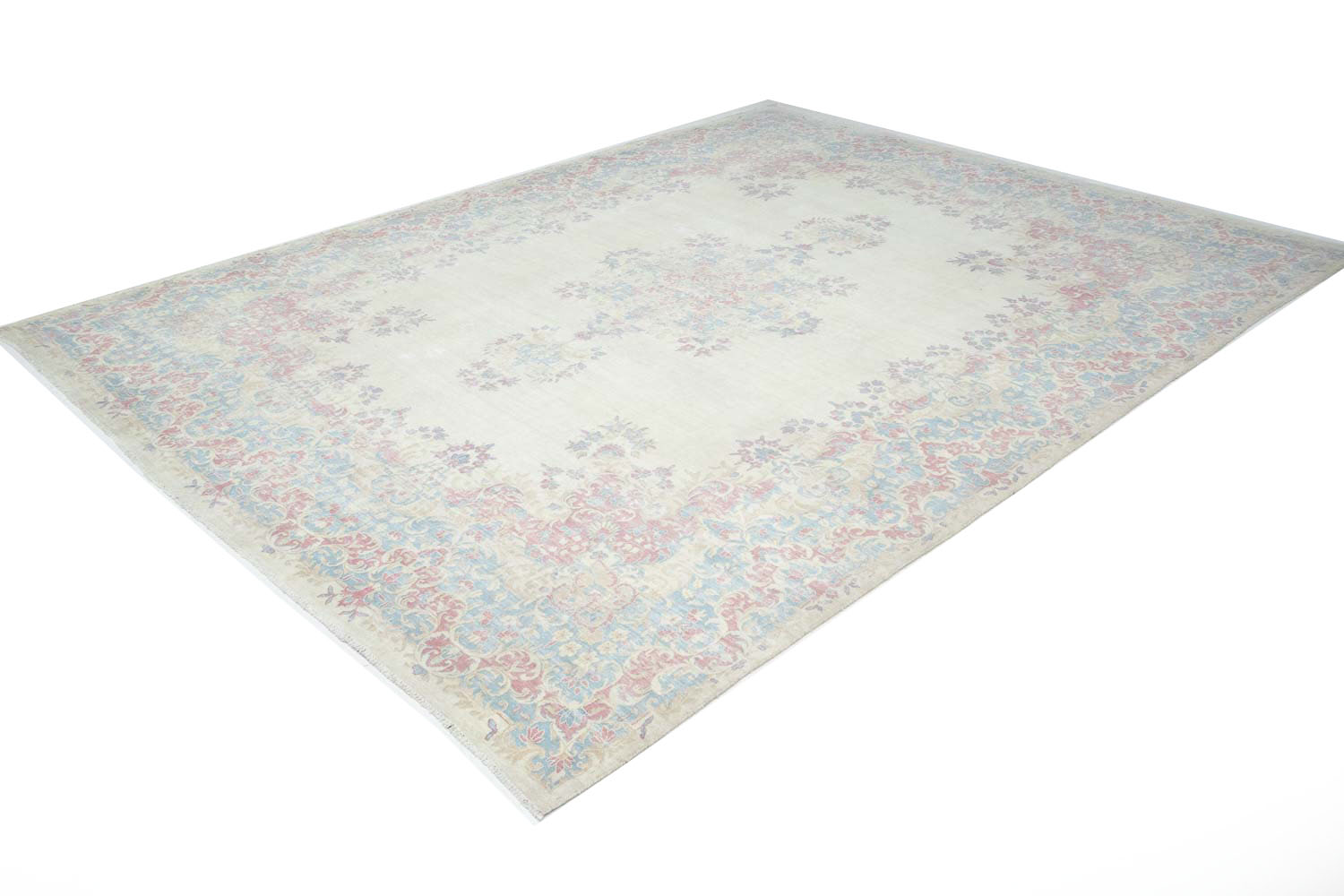 8'8x11'3 Hand Knotted Floral Traditional Wool Oriental Rug - Image 4