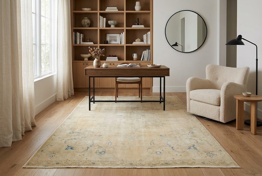 7'4x10'5 Hand Knotted Floral Traditional Wool Oriental Rug - Image 2