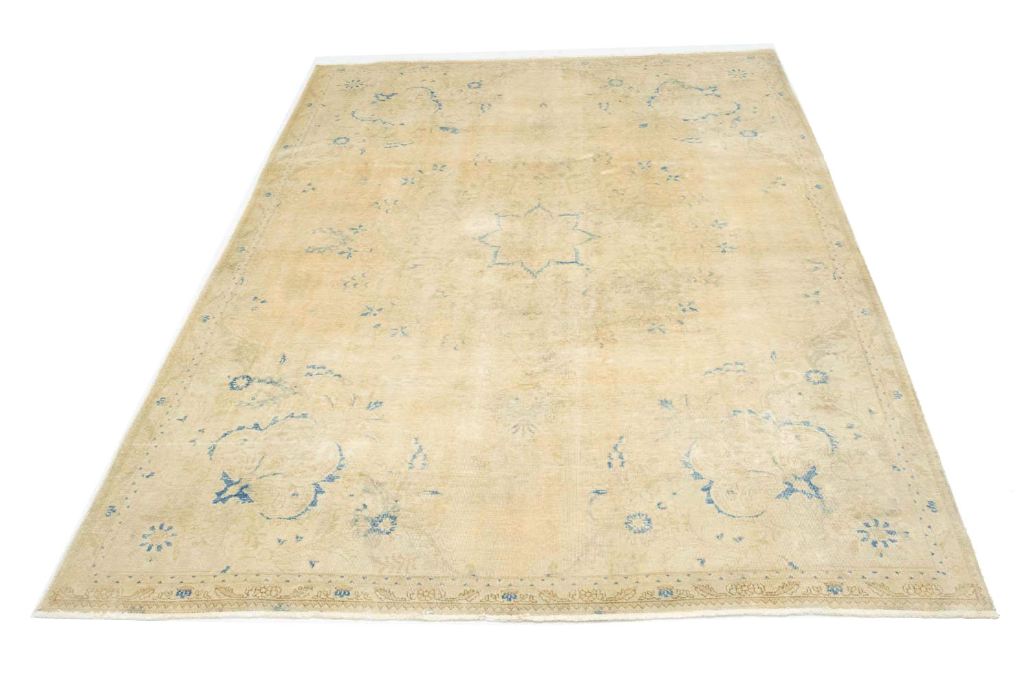 7'4x10'5 Hand Knotted Floral Traditional Wool Oriental Rug - Image 3