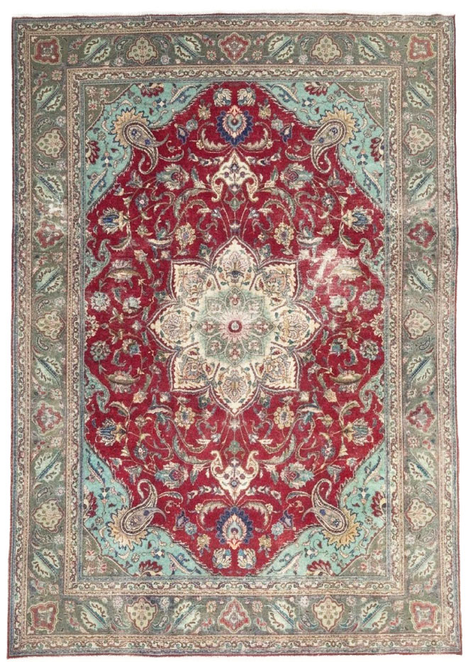 7'10x11'1 Hand Knotted Floral Traditional Wool Oriental Rug - Image 1