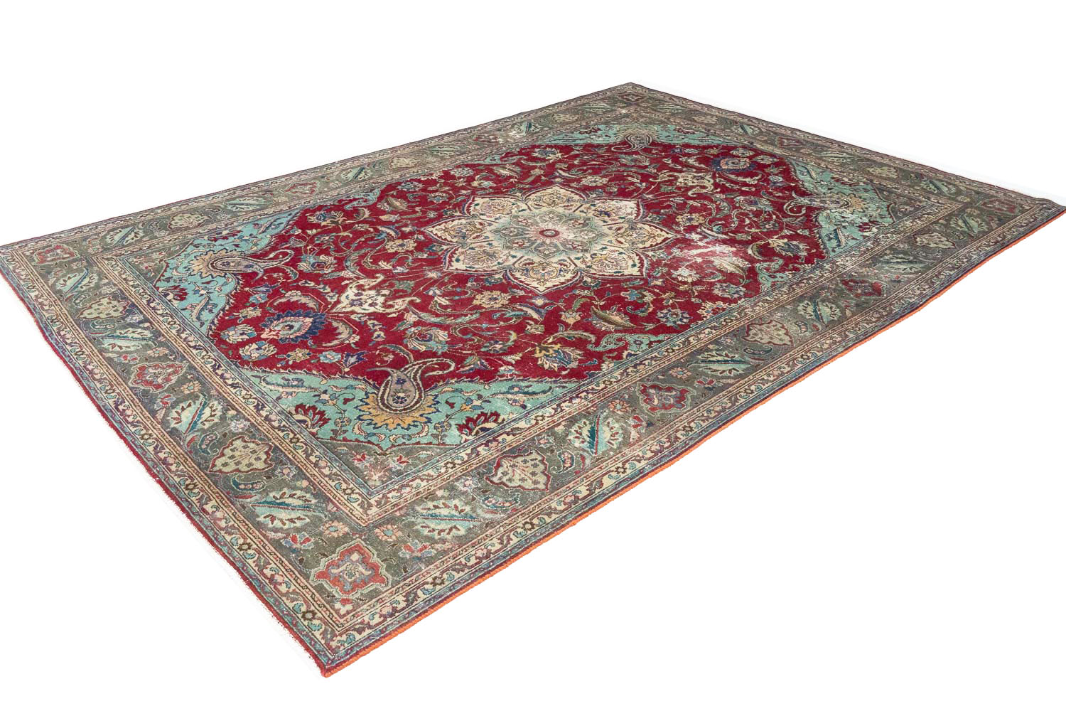 7'10x11'1 Hand Knotted Floral Traditional Wool Oriental Rug - Image 4