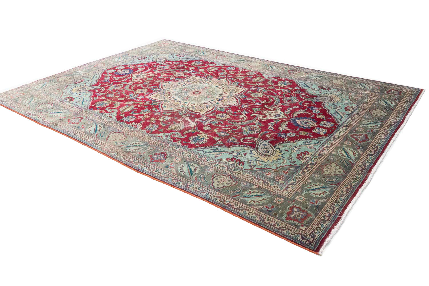 7'10x11'1 Hand Knotted Floral Traditional Wool Oriental Rug - Image 5