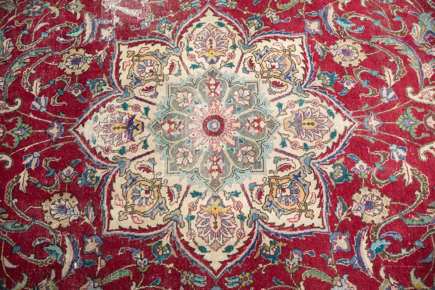 7'10x11'1 Hand Knotted Floral Traditional Wool Oriental Rug - Image 7