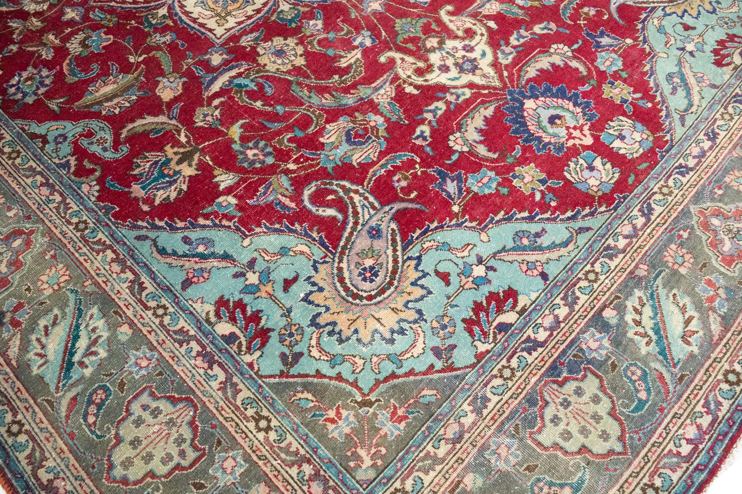 7'10x11'1 Hand Knotted Floral Traditional Wool Oriental Rug - Image 8