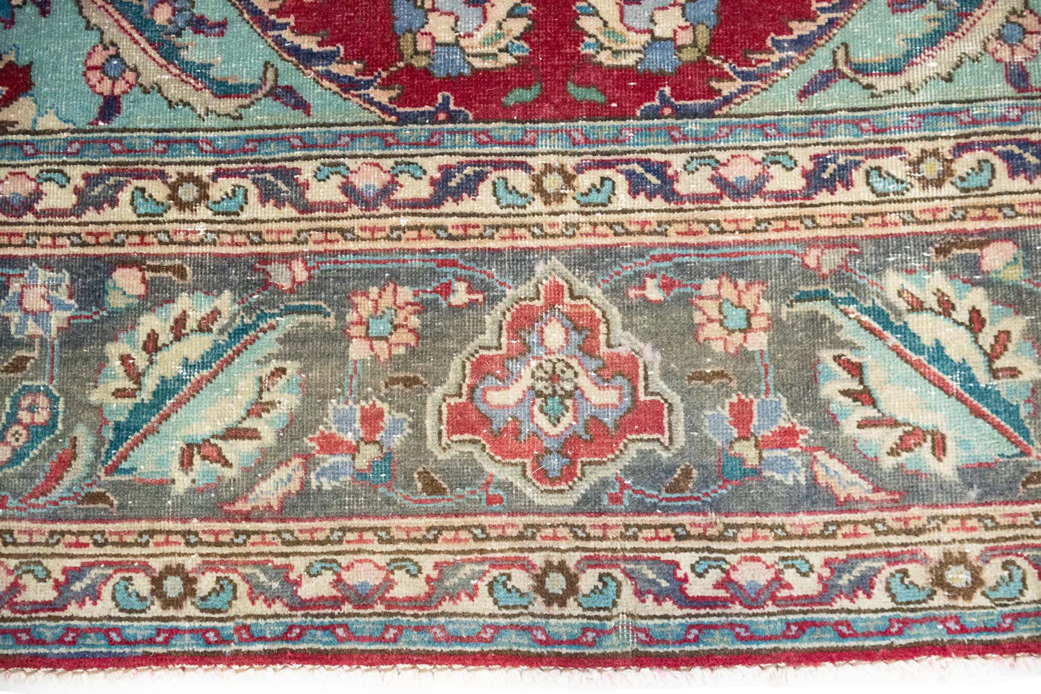 7'10x11'1 Hand Knotted Floral Traditional Wool Oriental Rug - Image 9