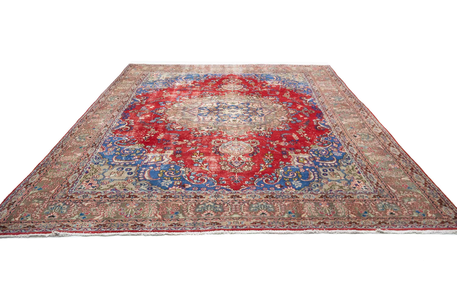 9'7x12'4 Hand Knotted Floral Traditional Wool Oriental Rug - Image 3