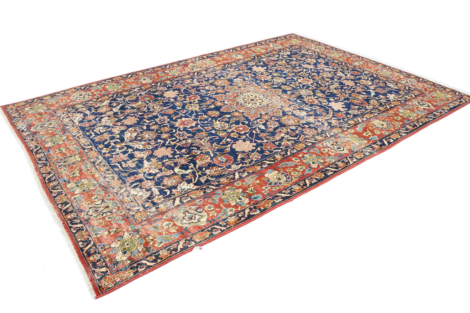 9'6x12'2 Hand Knotted Floral Traditional Wool Oriental Rug - Image 4