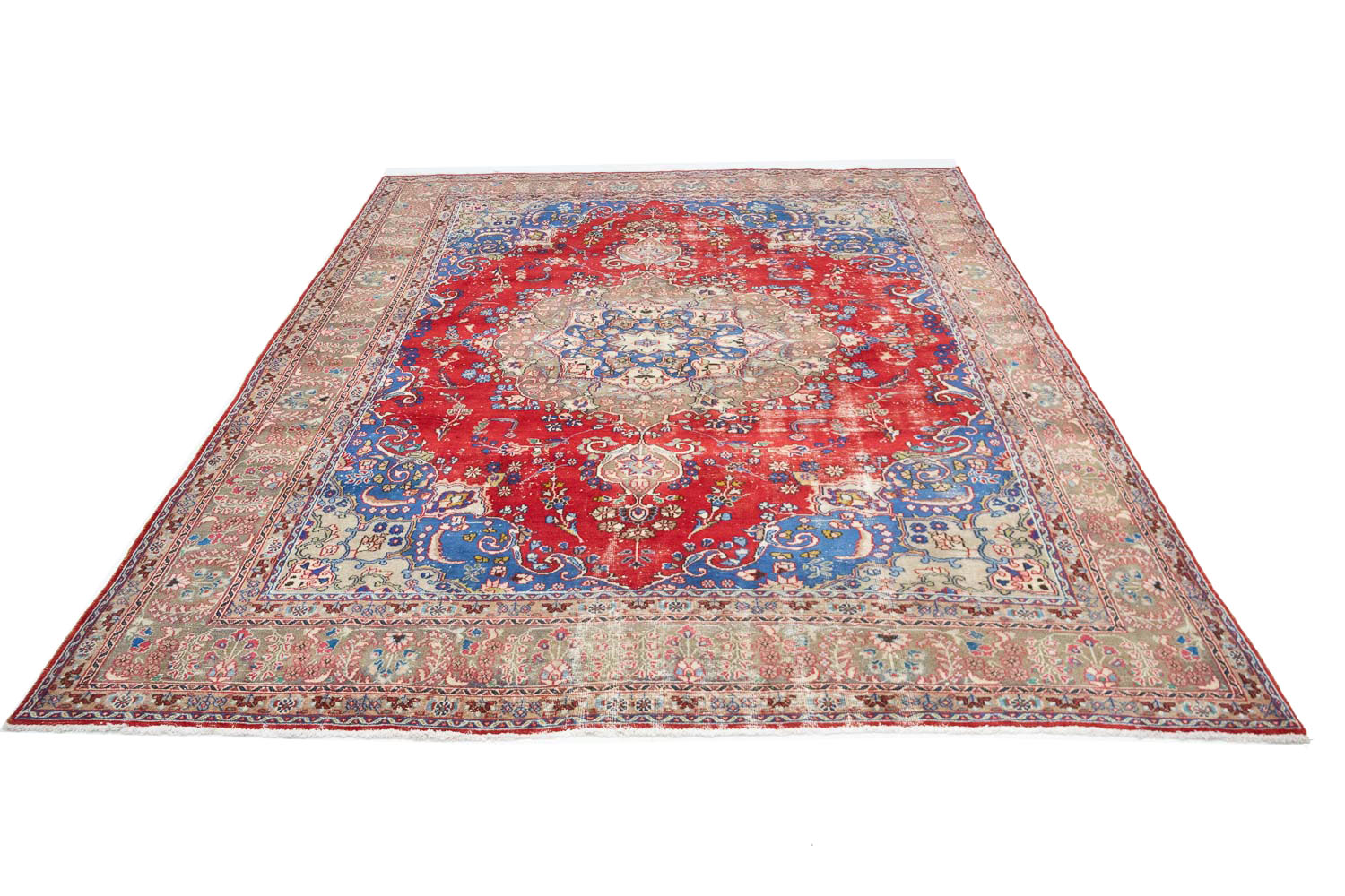 9'7x12'4 Hand Knotted Floral Traditional Wool Oriental Rug - Image 4
