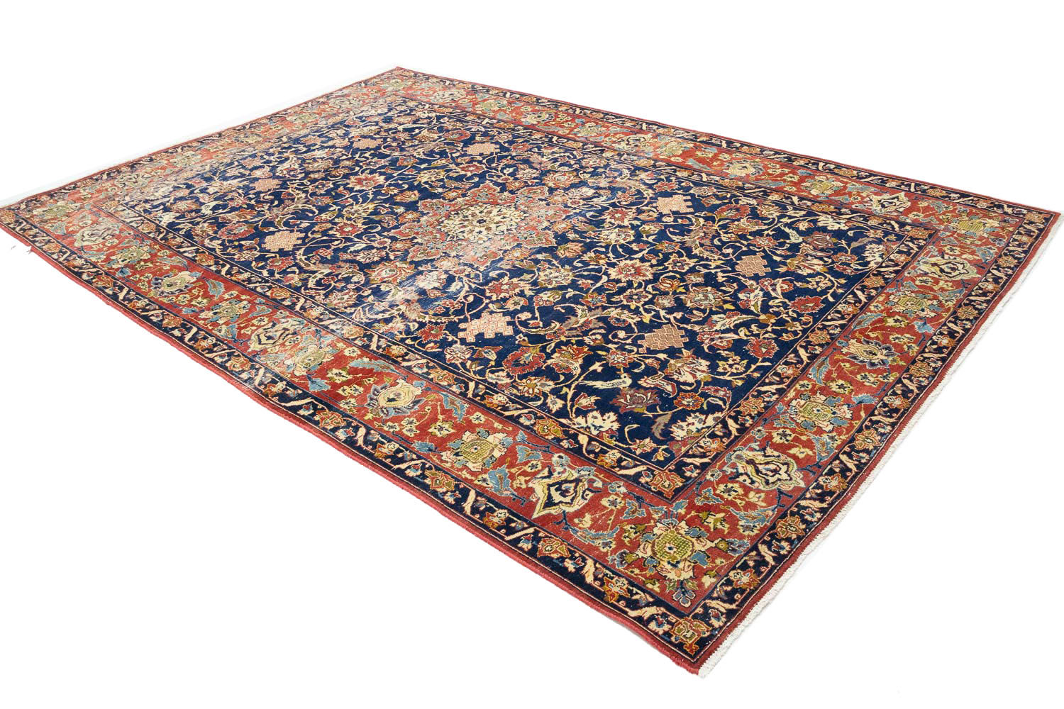 9'6x12'2 Hand Knotted Floral Traditional Wool Oriental Rug - Image 5