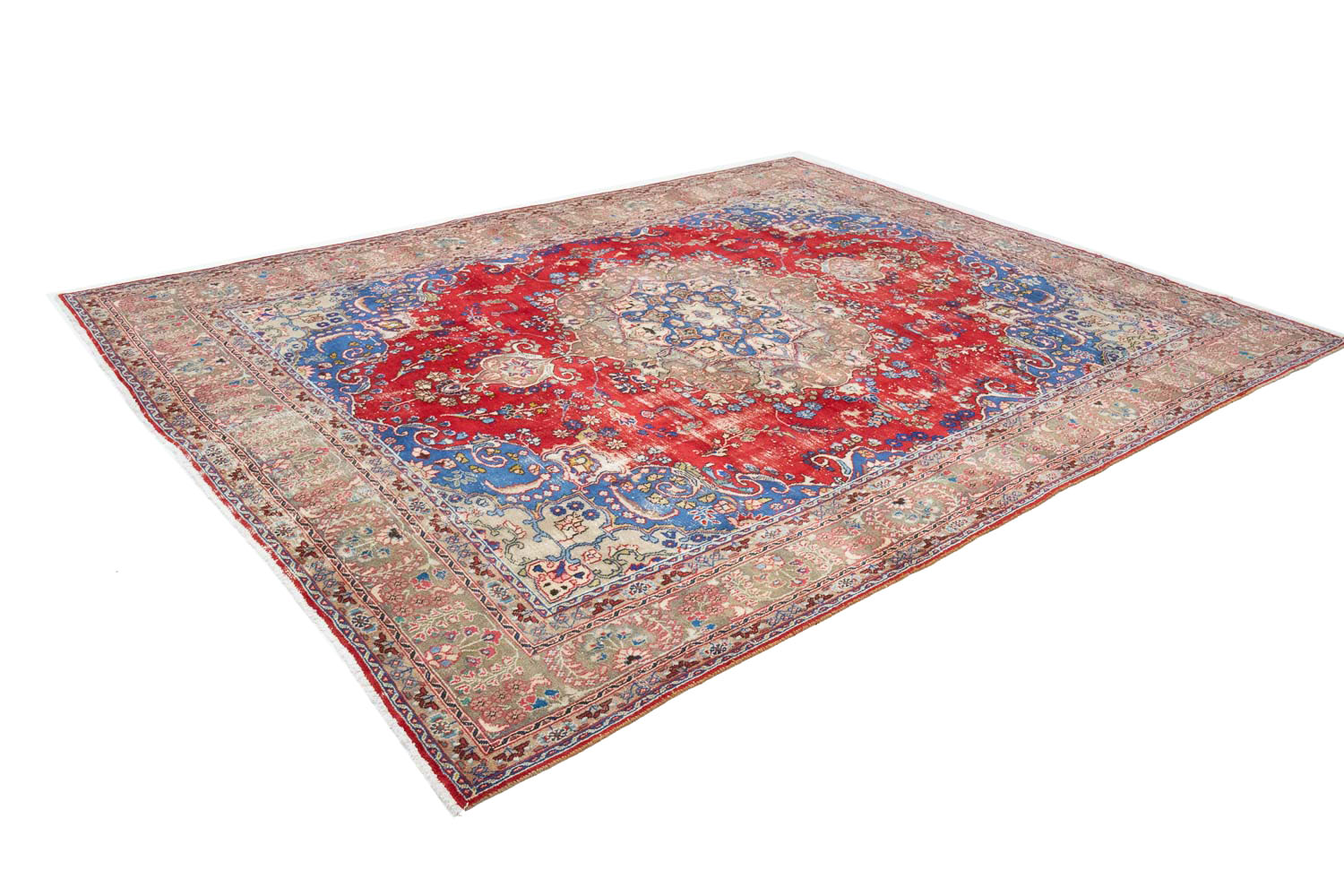 9'7x12'4 Hand Knotted Floral Traditional Wool Oriental Rug - Image 5