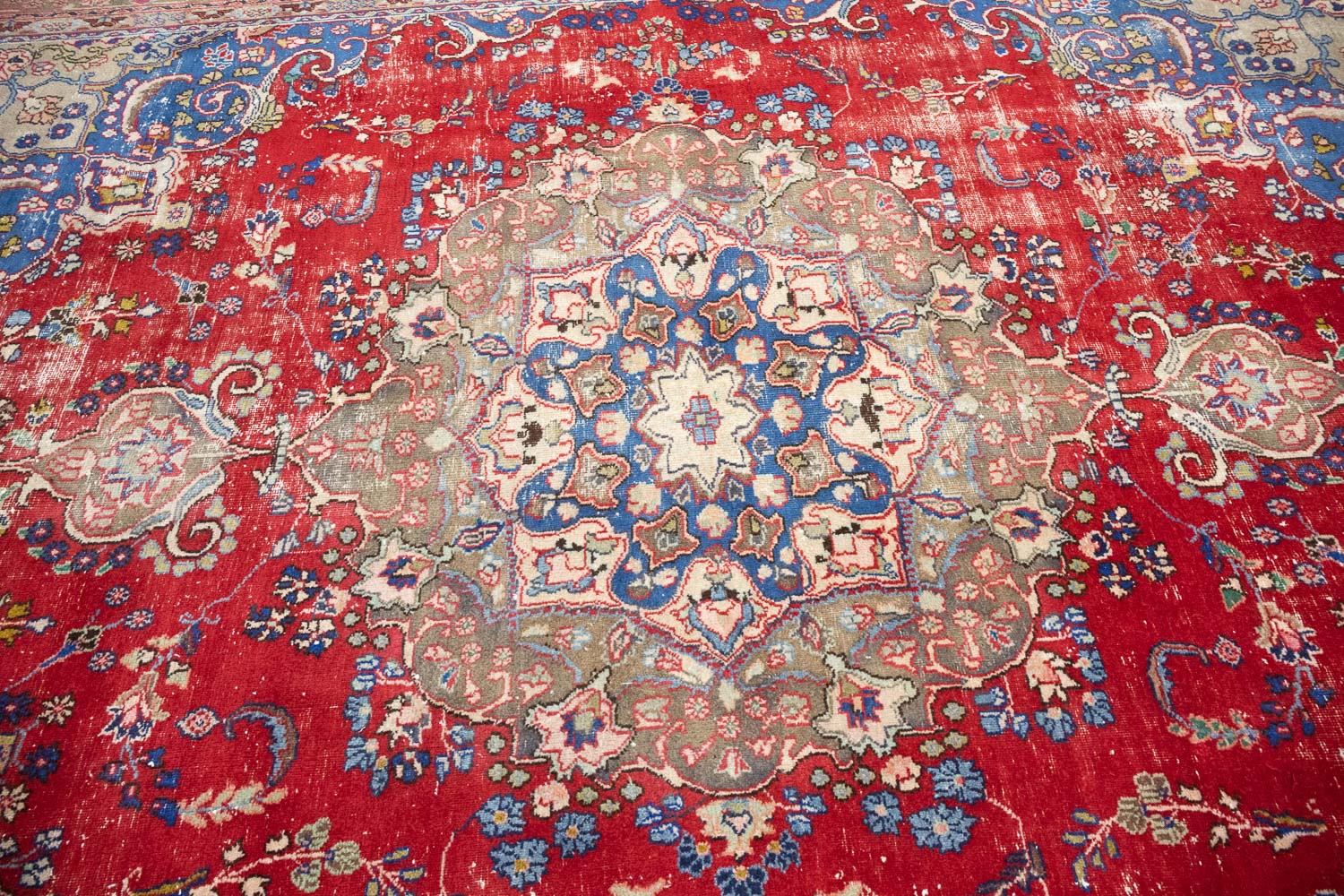 9'7x12'4 Hand Knotted Floral Traditional Wool Oriental Rug - Image 8