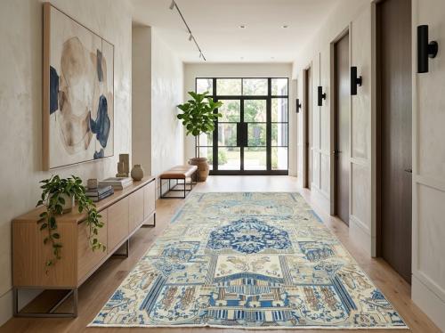 8'5x11'3 Hand Knotted Floral Traditional Wool Oriental Rug