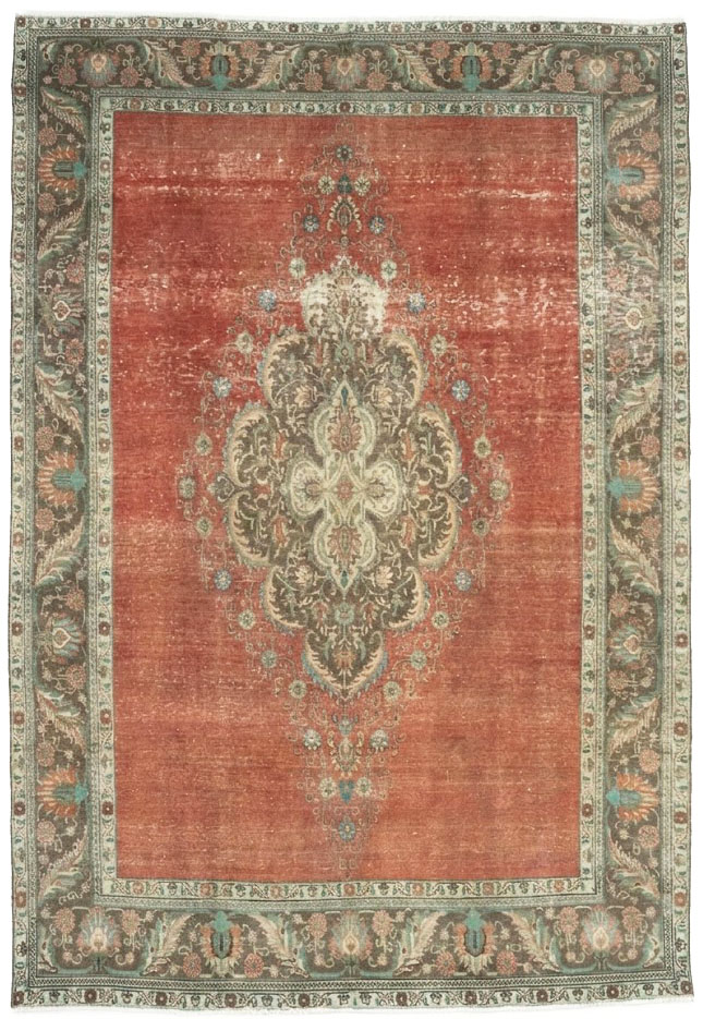 7'6x11'8 Hand Knotted Floral Traditional Wool Oriental Rug - Image 1