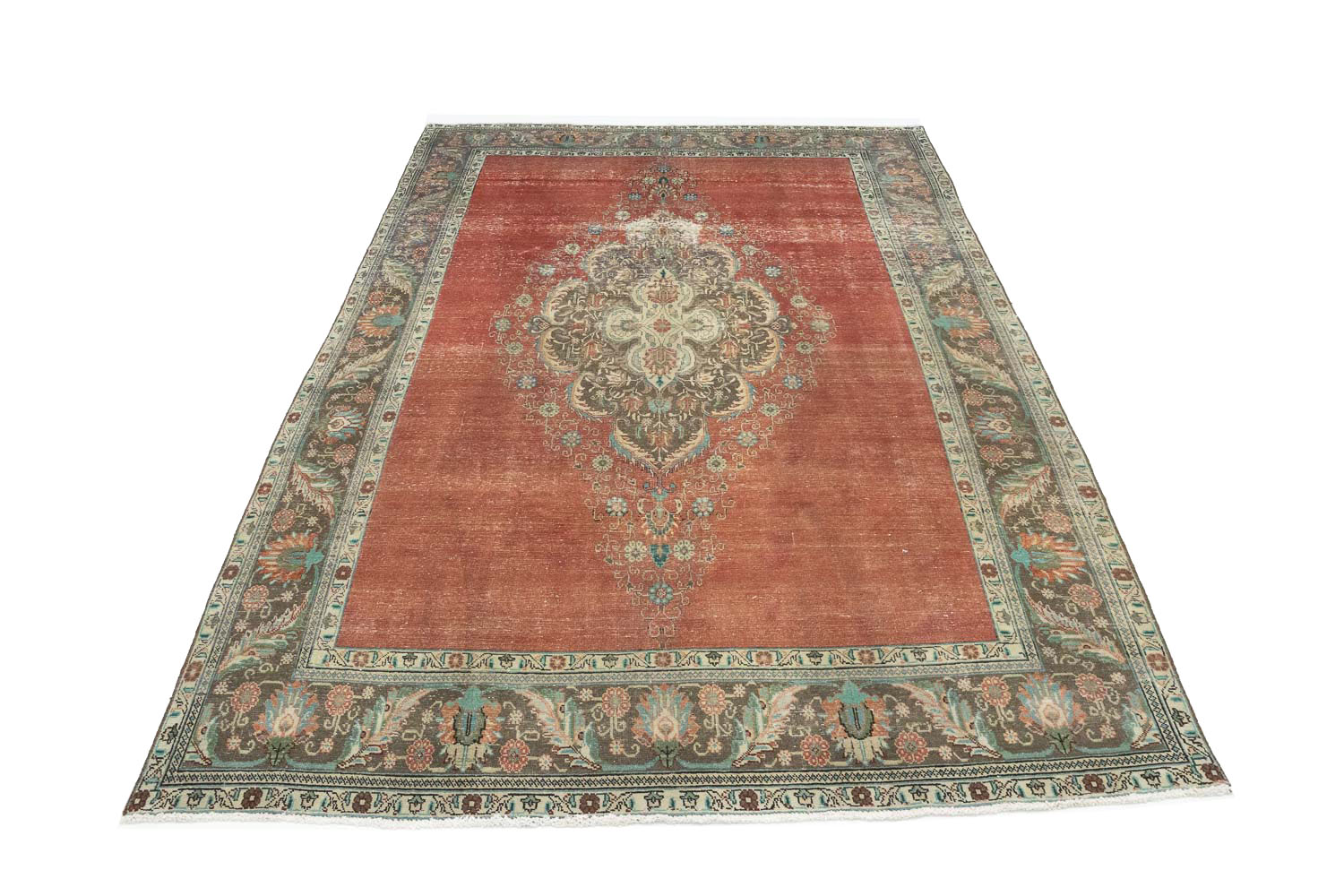 7'6x11'8 Hand Knotted Floral Traditional Wool Oriental Rug - Image 3