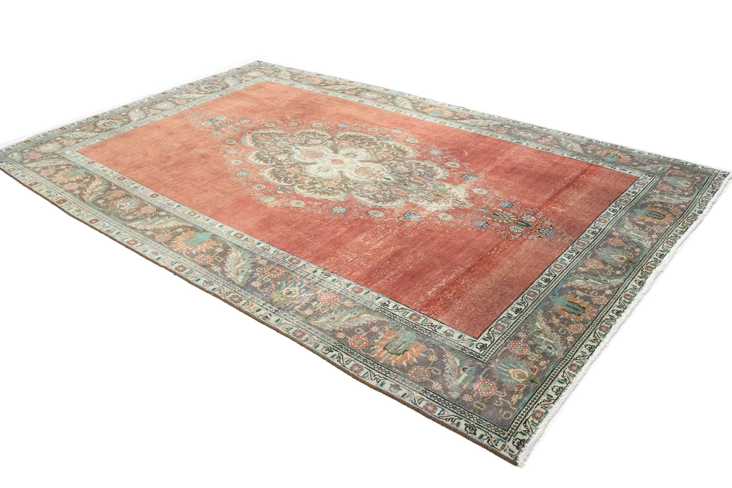 7'6x11'8 Hand Knotted Floral Traditional Wool Oriental Rug - Image 5