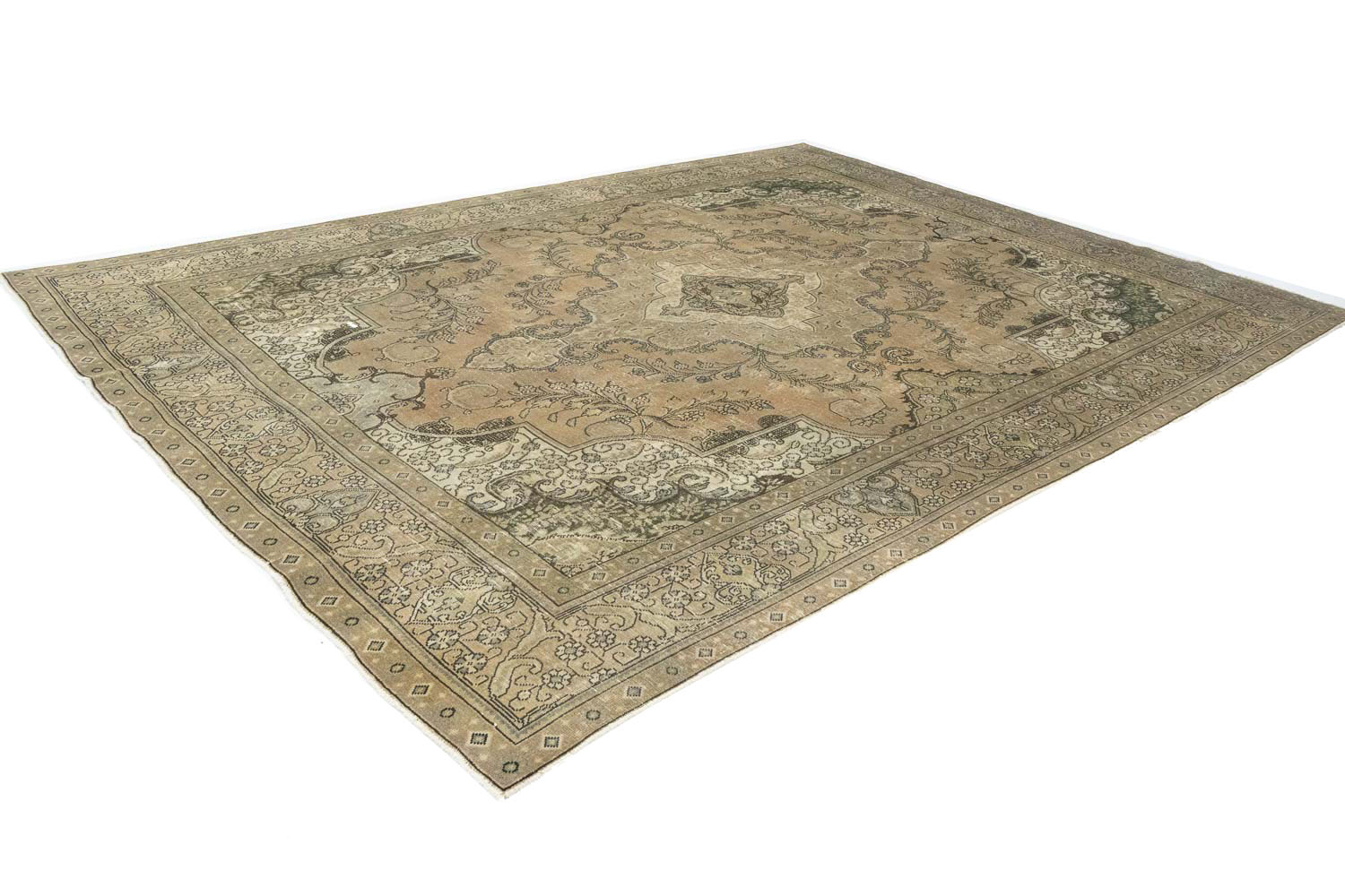 9'11x13'0 Hand Knotted Floral Traditional Wool Oriental Rug - Image 4