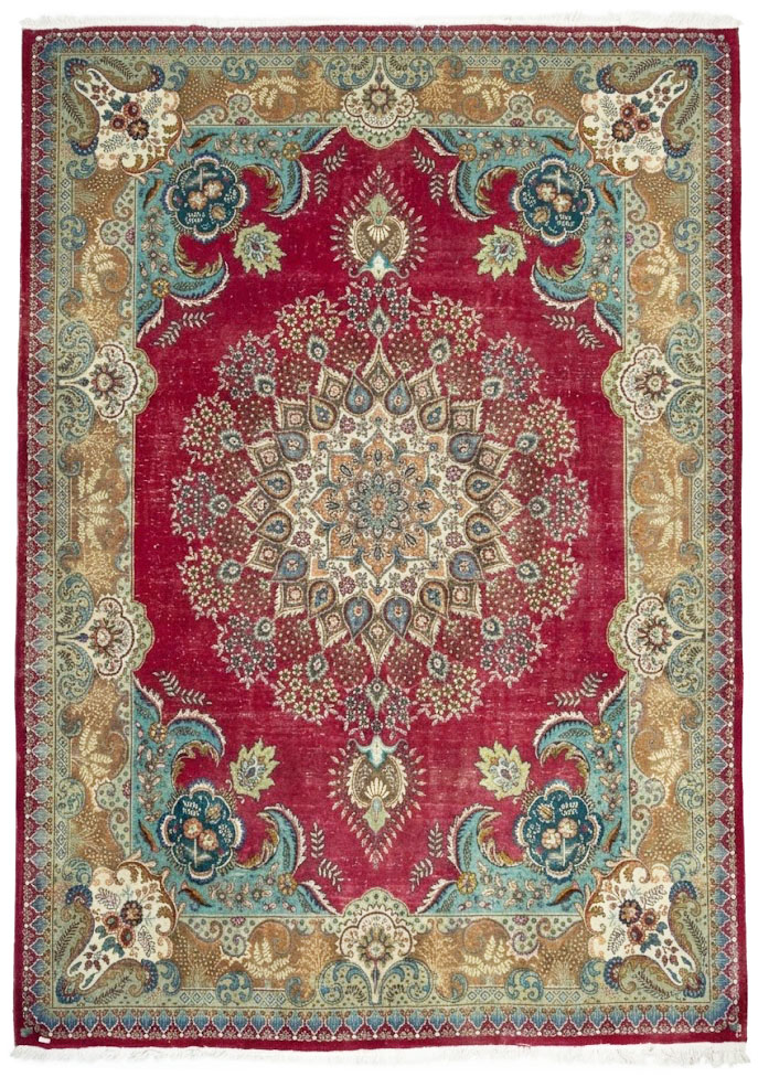 9'9x12'10 Hand Knotted Floral Traditional Wool Oriental Rug