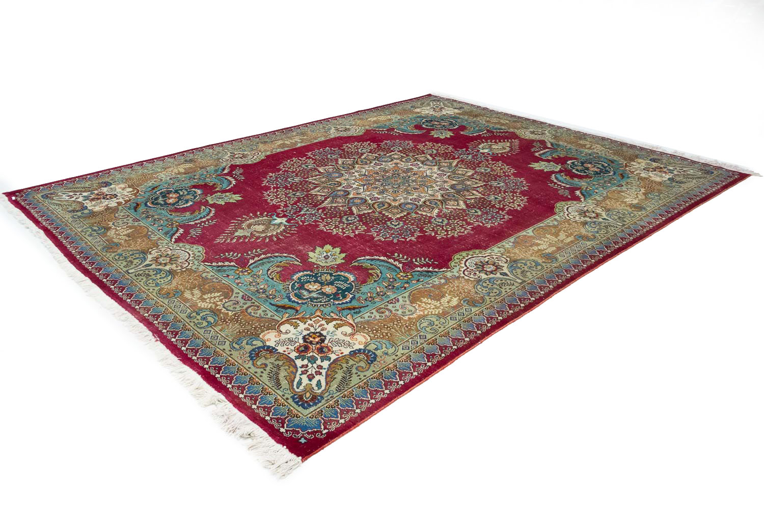 9'9x12'10 Hand Knotted Floral Traditional Wool Oriental Rug - Image 4