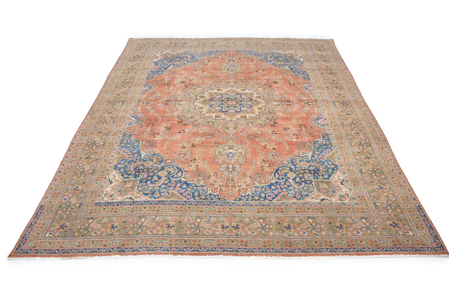 9'6x12'4 Hand Knotted Floral Traditional Wool Oriental Rug - Image 3