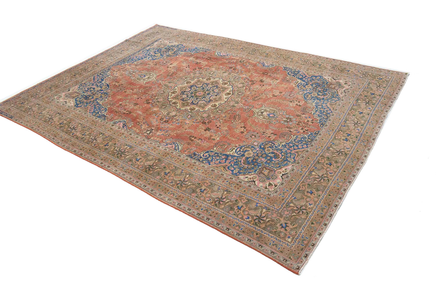 9'6x12'4 Hand Knotted Floral Traditional Wool Oriental Rug - Image 5