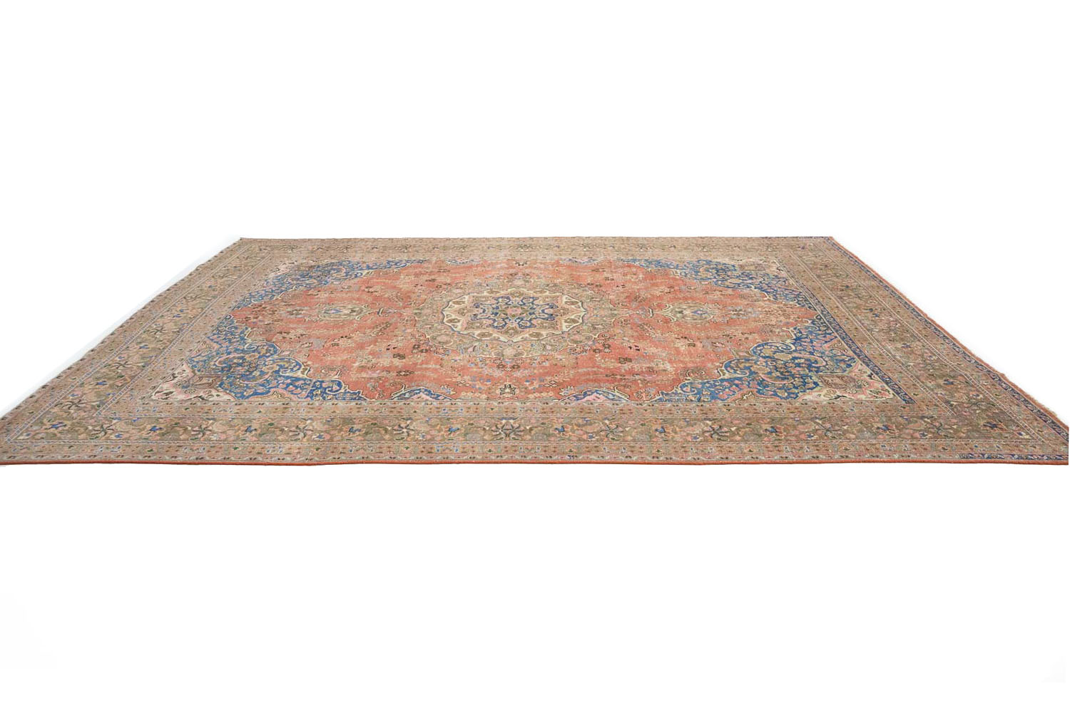 9'6x12'4 Hand Knotted Floral Traditional Wool Oriental Rug - Image 6