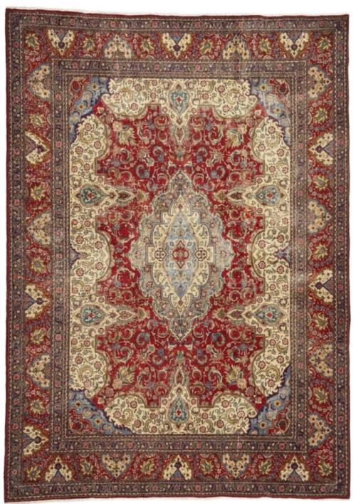 9'7x12'7 Hand Knotted Floral Traditional Wool Oriental Rug